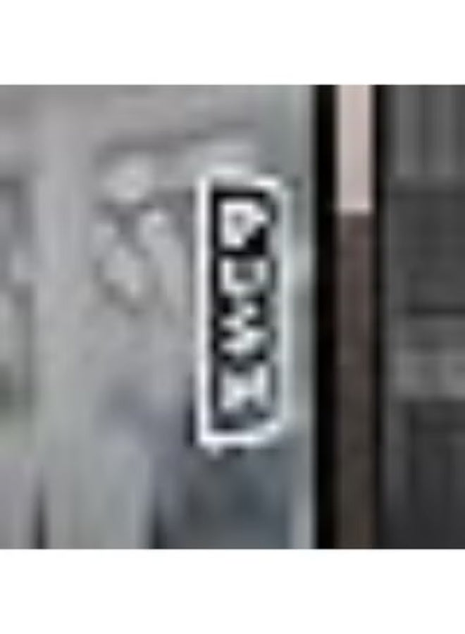 Lembang Push-Pull Vertical Door Sign, 3D Acrylic, Indoor/Outdoor Use, 5.08 cm x 14.99 cm, Black and White - Image 4